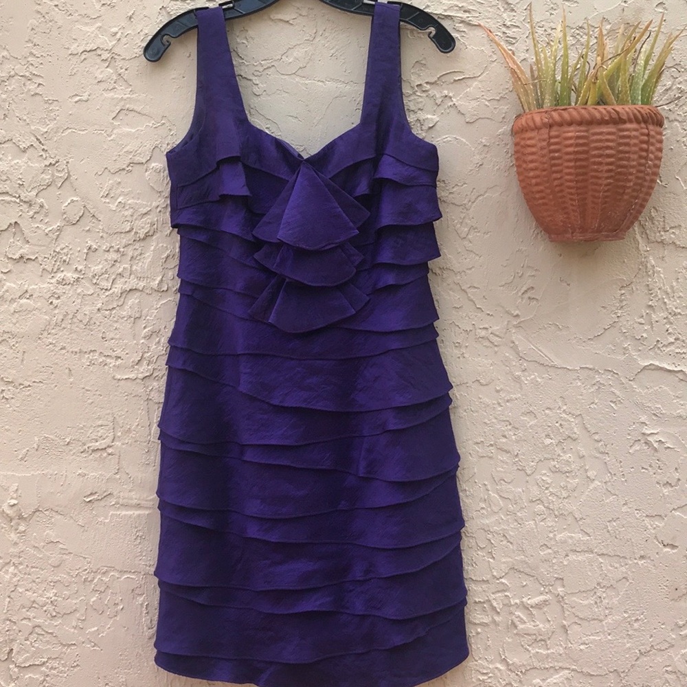 Lovely London Times Deep Purple Cocktail Dress - 4